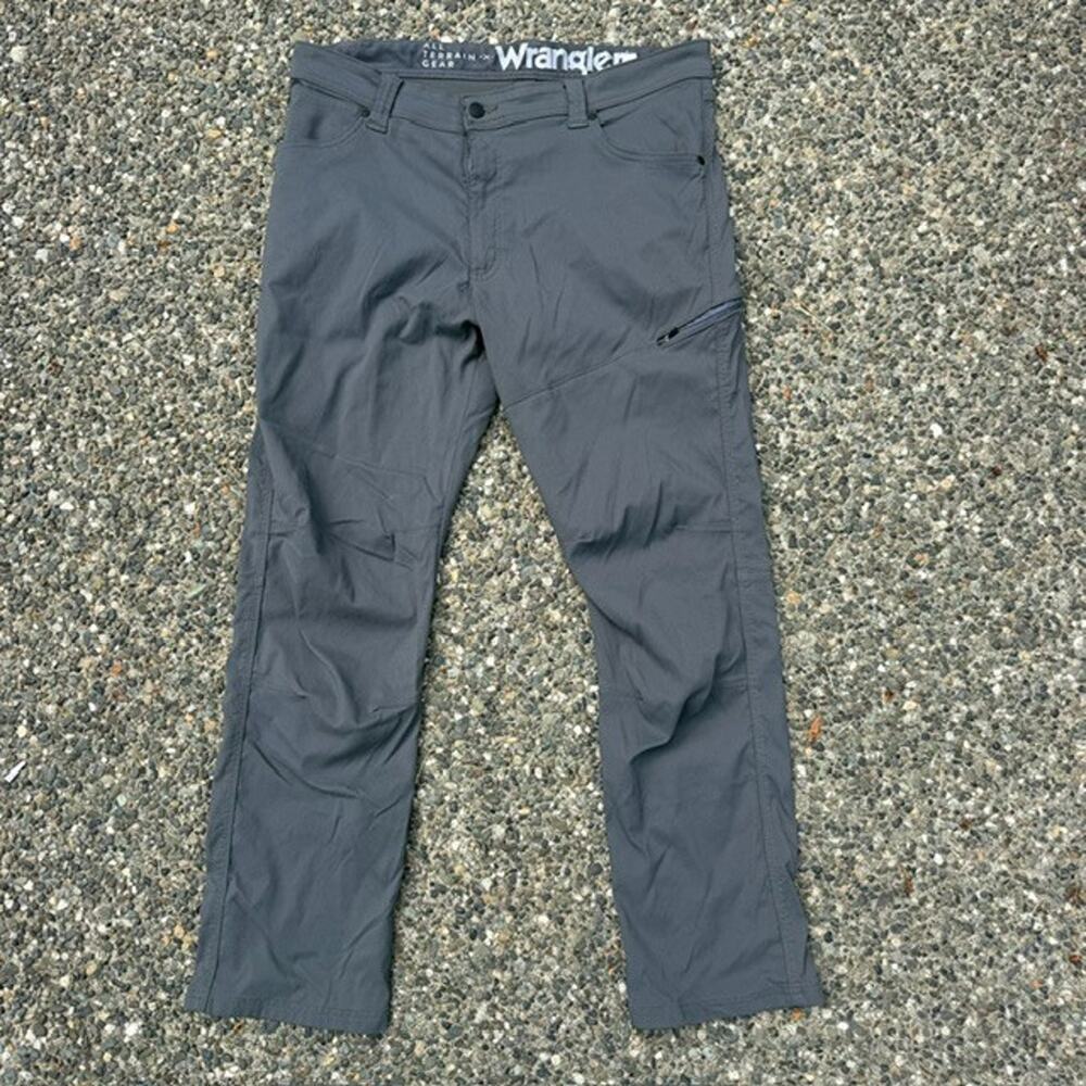Wrangler All Terrain Gear ATG Mens Charcoal Gray Stretch Utility Pants 36x30